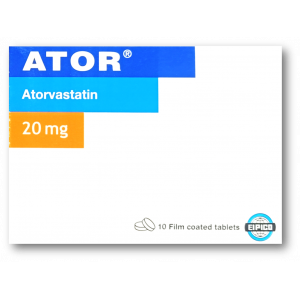 Ator 20 mg ( Atorvastatin ) 10 film-coated tablets